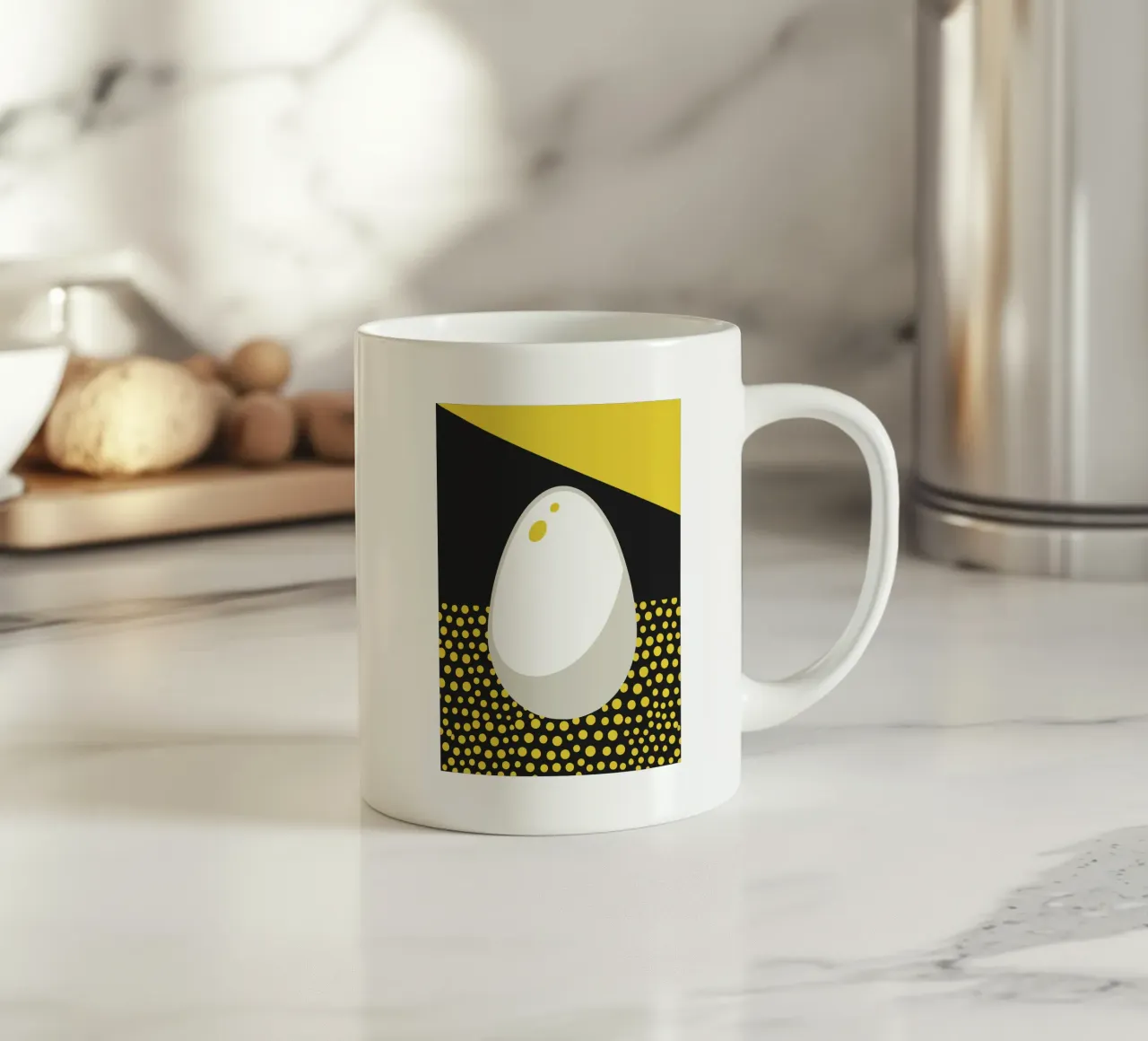 Egg ceramic mug by LOOK DIFFERENT