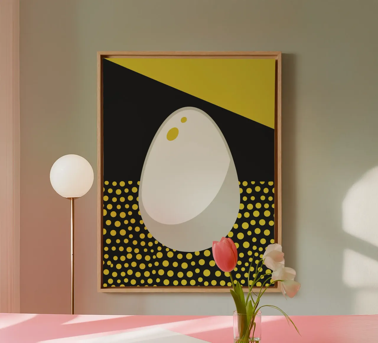 Ei canvas met Baklijst van LOOK DIFFERENT