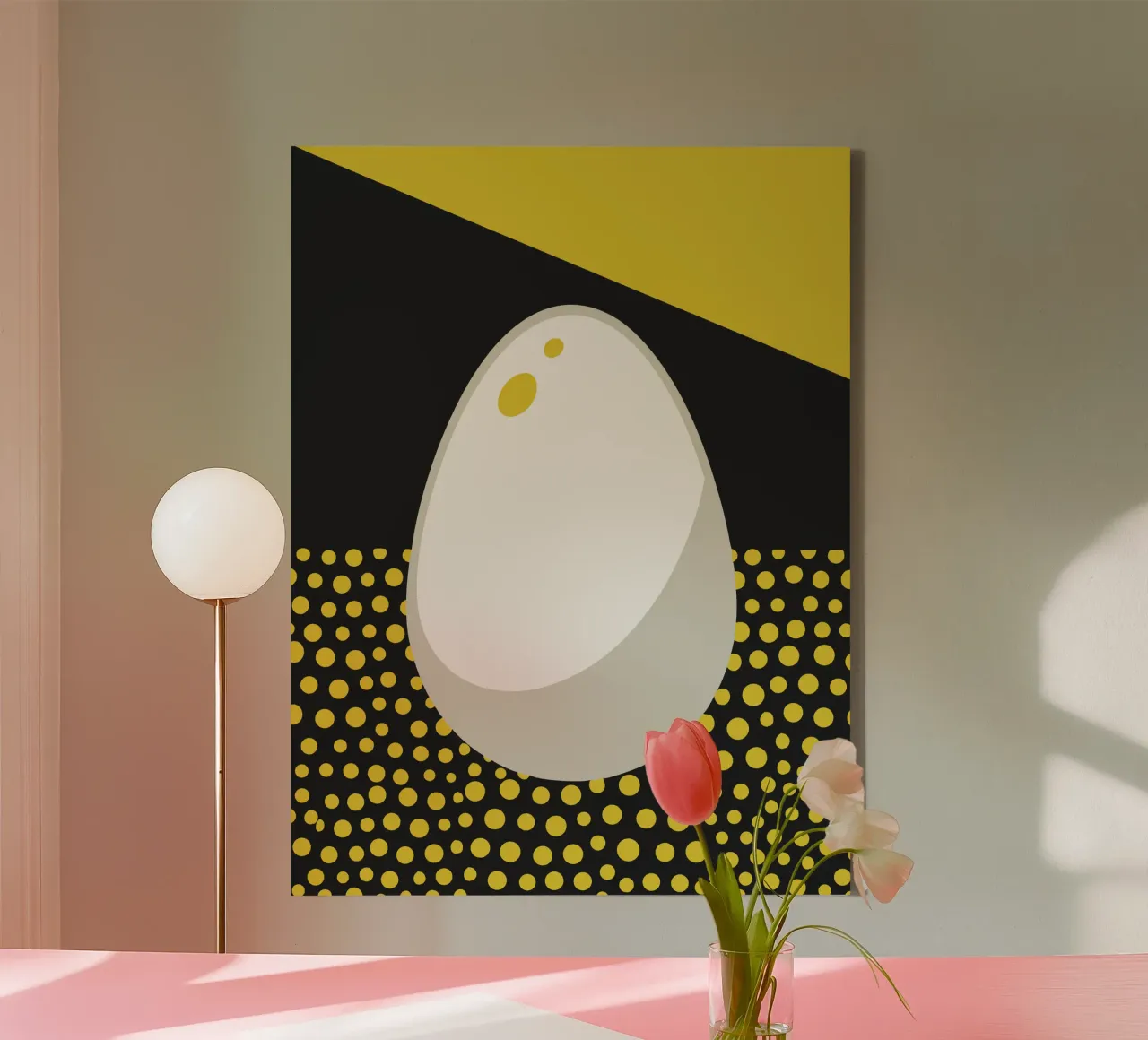 Ei canvas met Baklijst van LOOK DIFFERENT