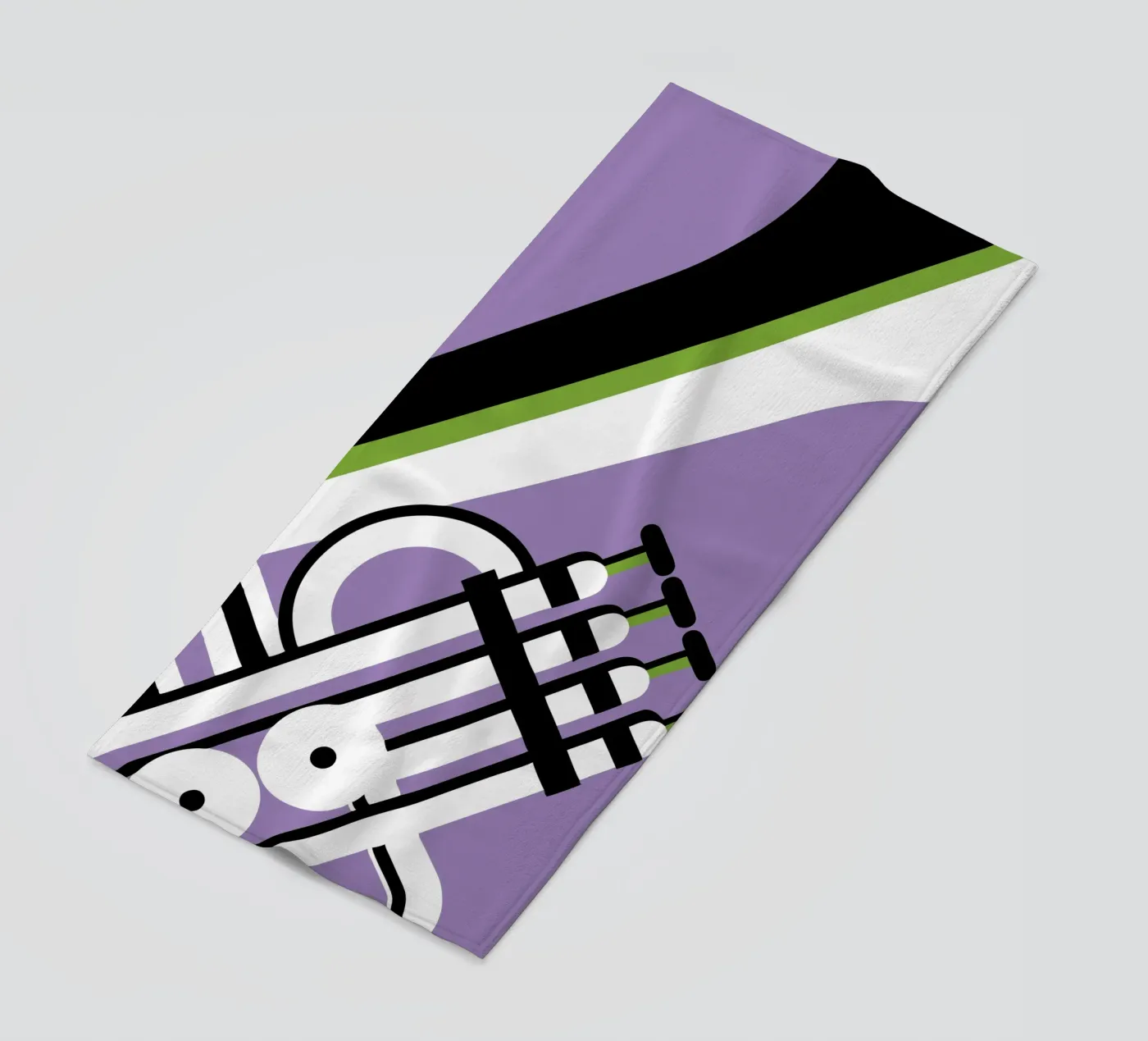 Trumpet beach towel by LOOK DIFFERENT