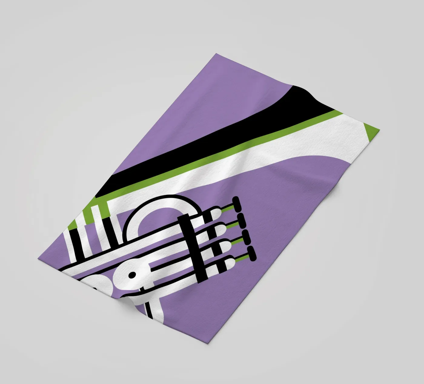 Trumpet beach towel by LOOK DIFFERENT