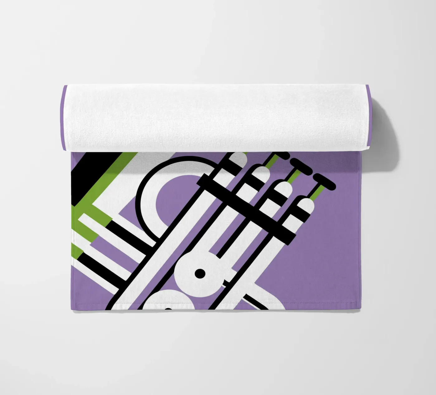 Trumpet beach towel by LOOK DIFFERENT