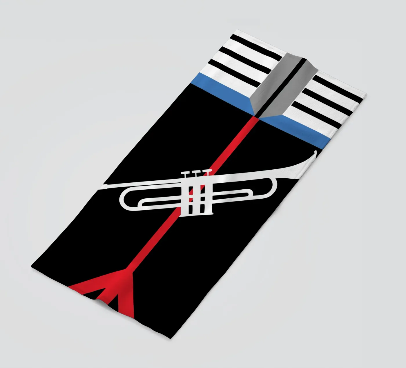 Trumpet beach towel by LOOK DIFFERENT