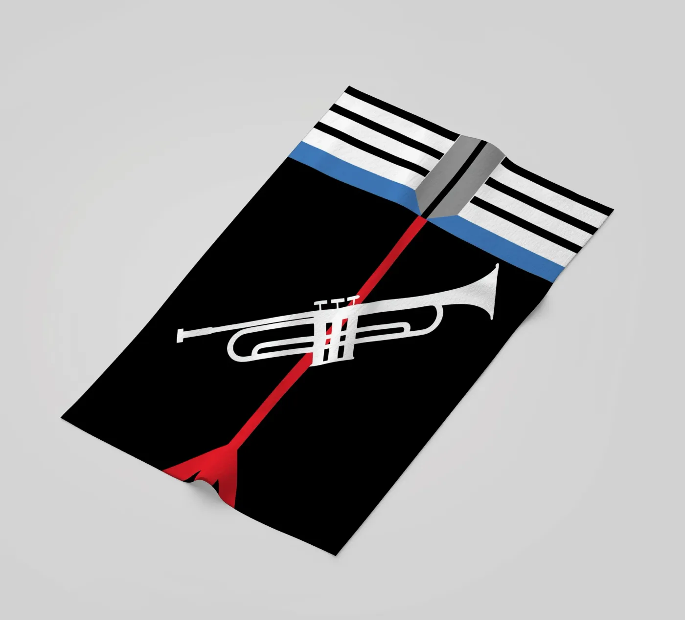 Trumpet beach towel by LOOK DIFFERENT
