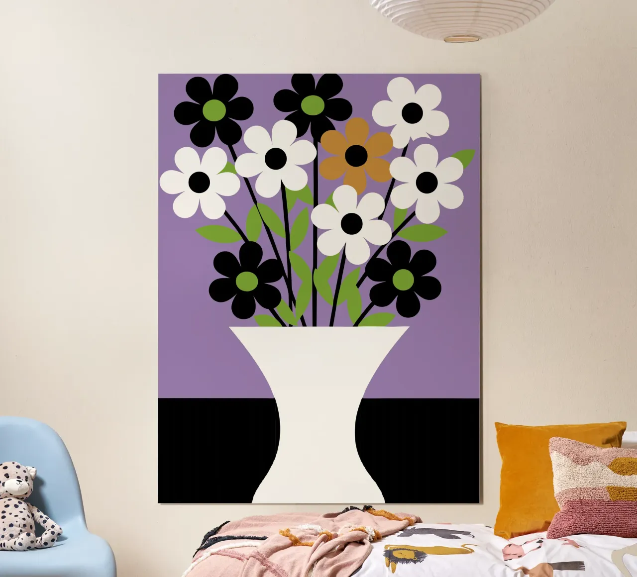 Vaso di fiori poster con telaio in legno da LOOK DIFFERENT