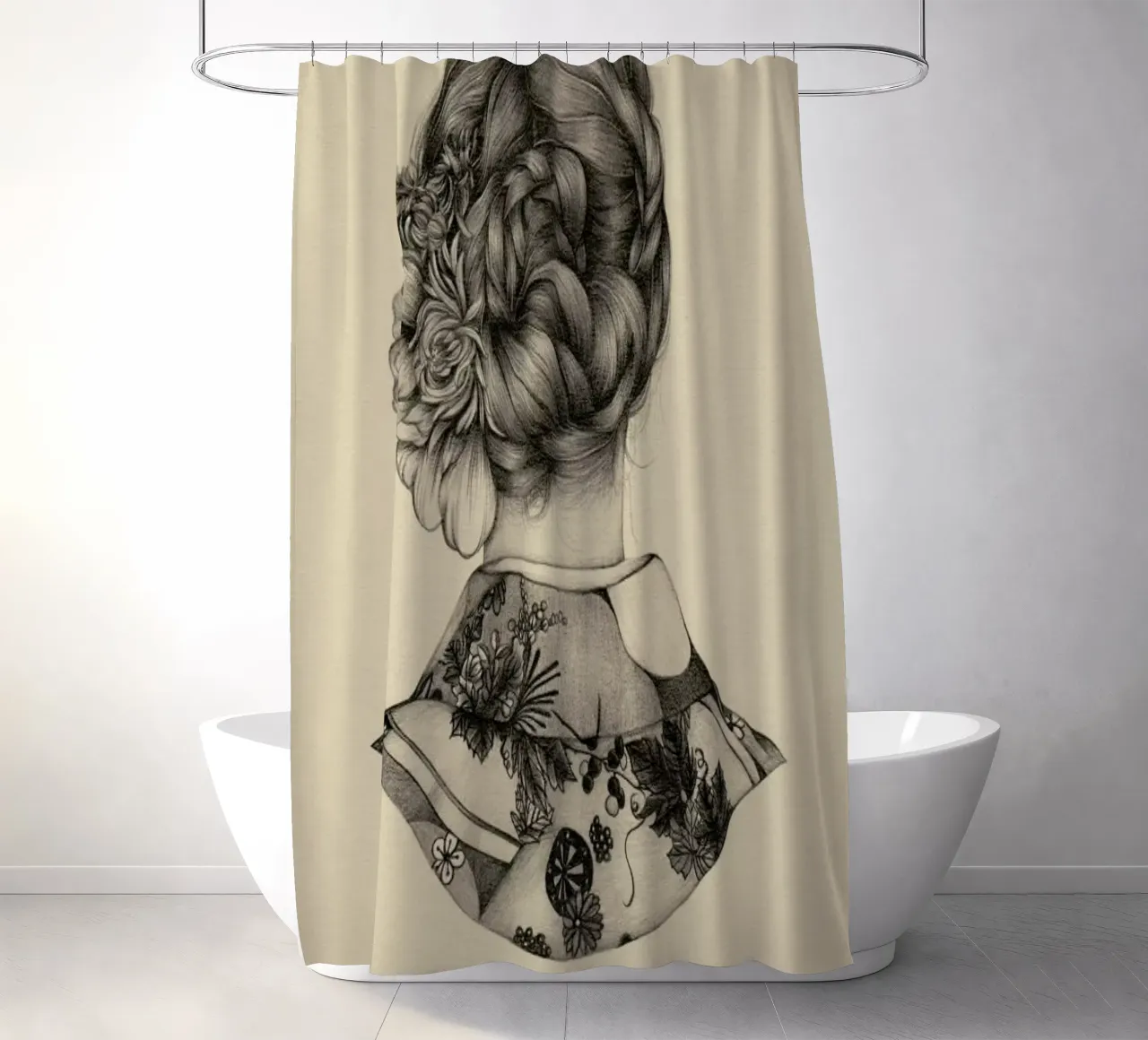 Demure 1 tenda da doccia da The White Deer