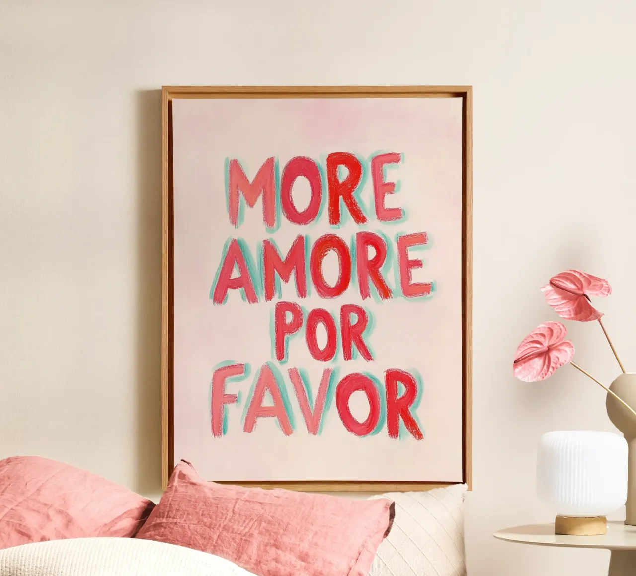 Più Amore por Favor, Emotionen tela con Cornice a cassetta da Carinaprint
