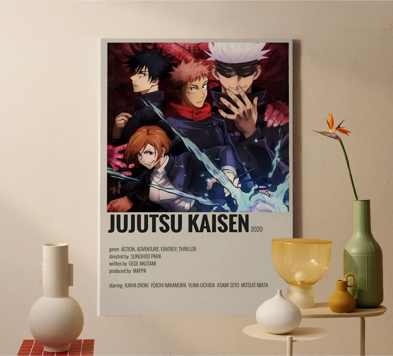 JUJUTSU KAISEN 2020 tela con Cornice a cassetta da Totoya