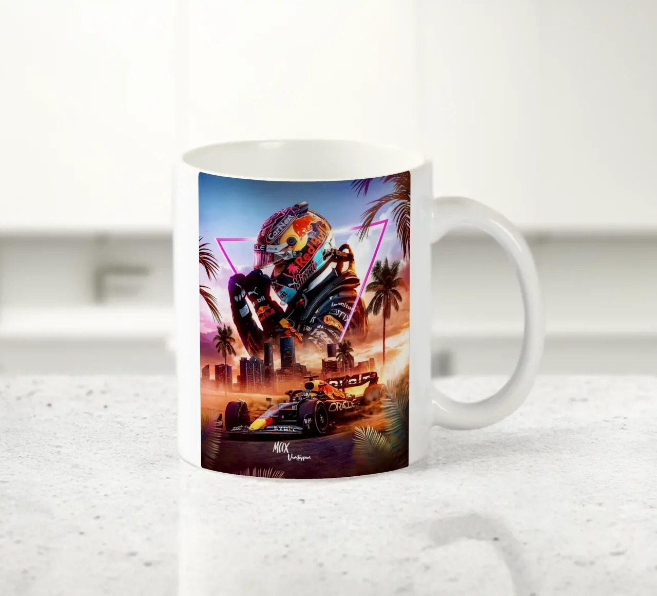 Max Verstappen tazza in ceramica da Agus Creative