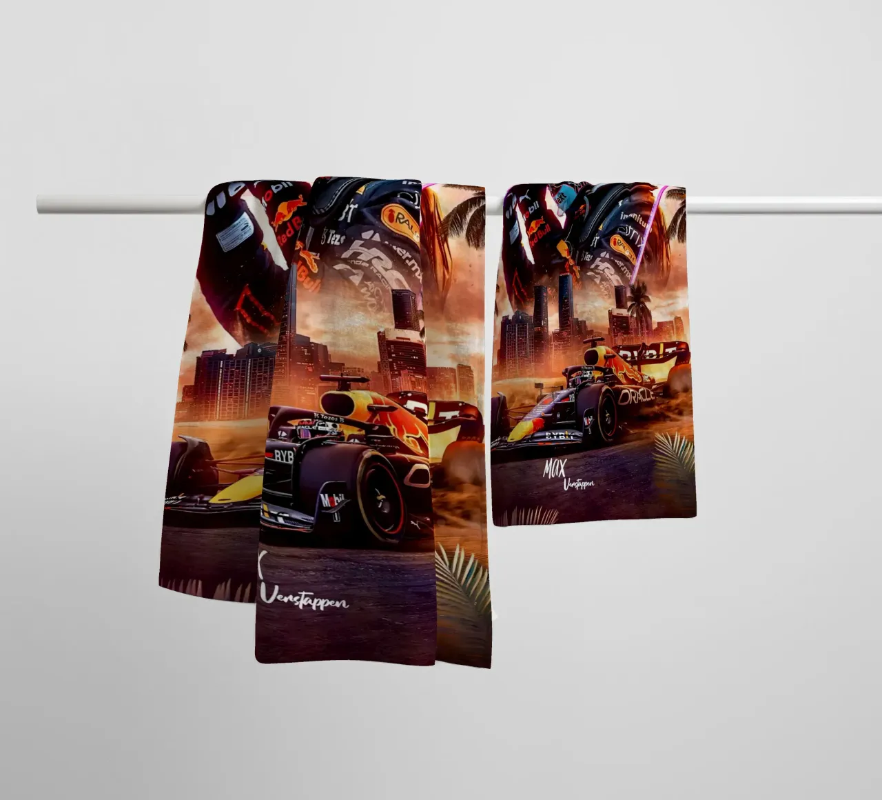 Max Verstappen asciugamano da bagno da Agus Creative