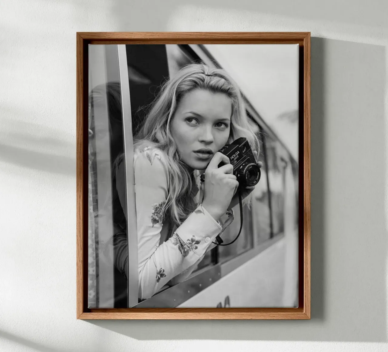 Kate With Camera canvas with Floater frame by Alex happy shop