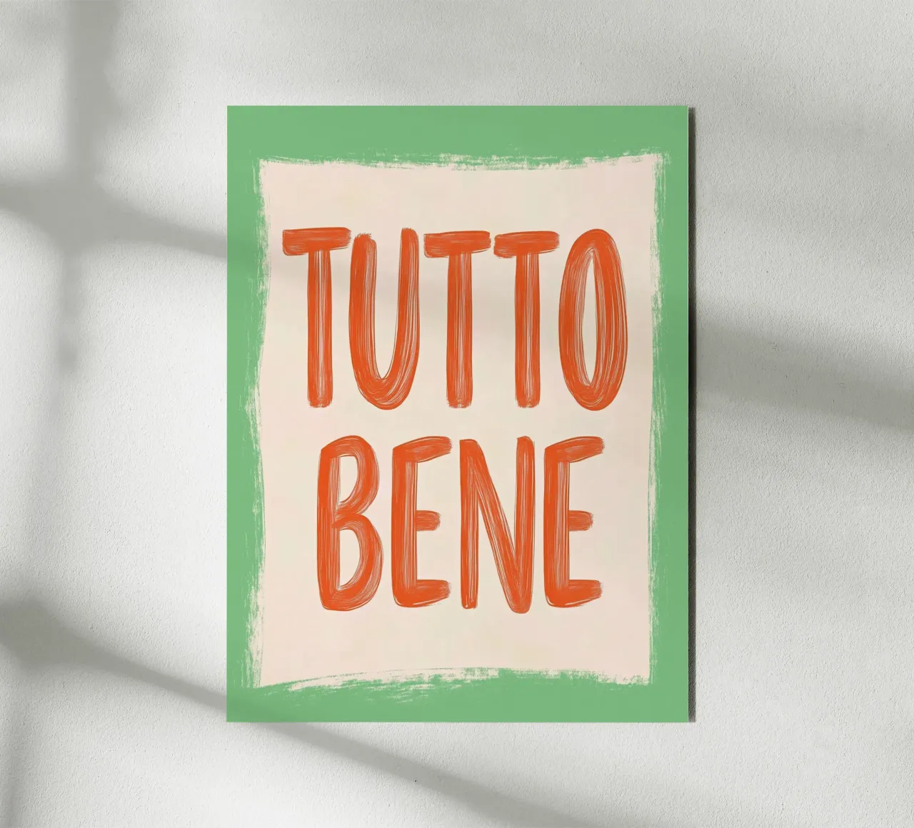 Tutto Bene, Slogan alluminio dibond da Carinaprint
