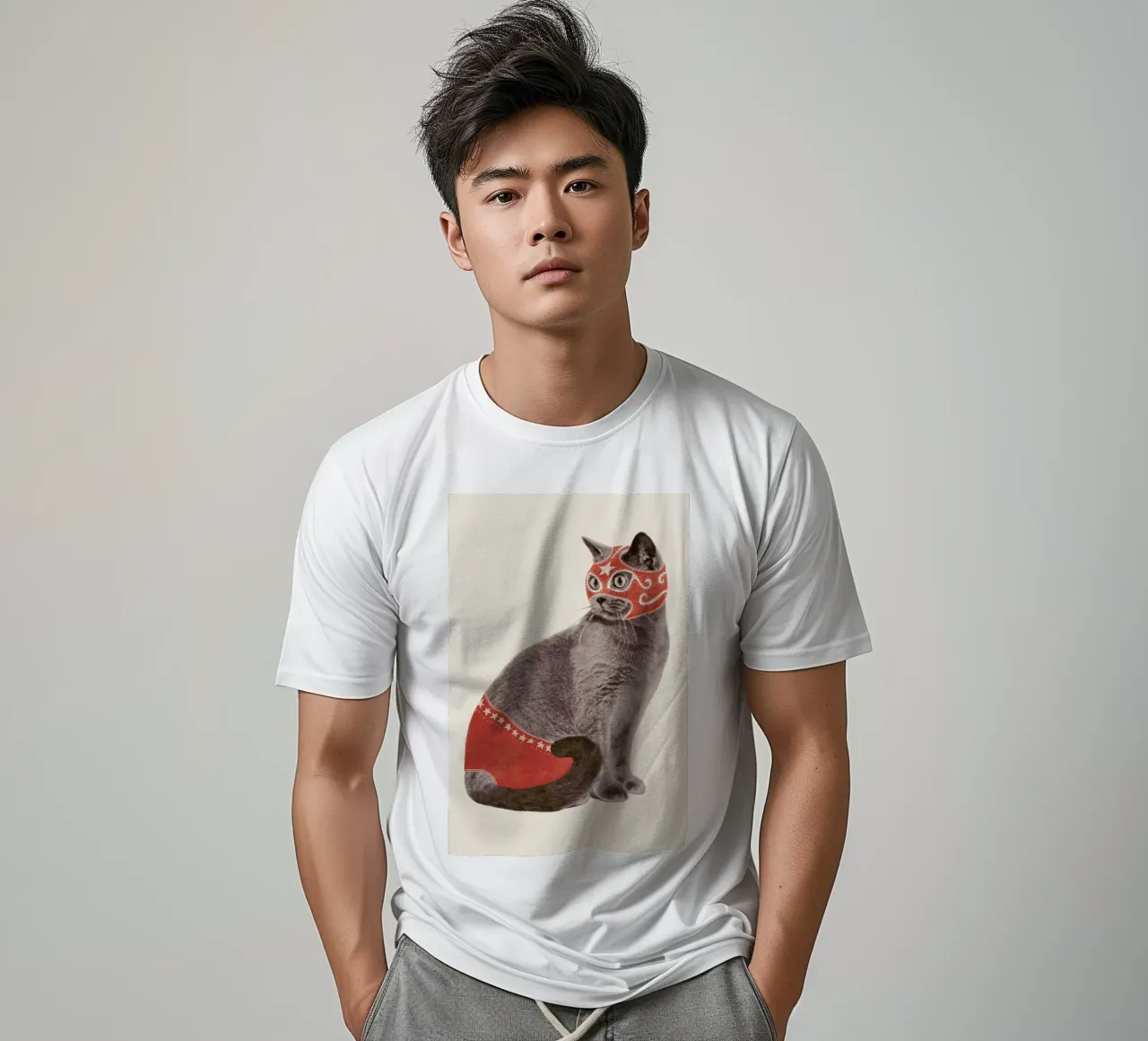 Chat Catcheur Print t-shirt da Florent Bodart