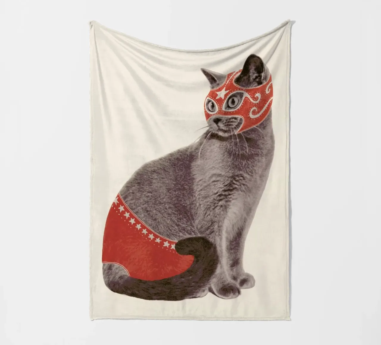 Chat Catcheur Print coperta in pile da Florent Bodart