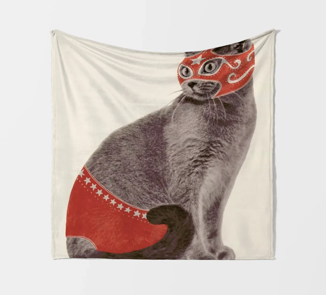 Chat Catcheur Print coperta in pile da Florent Bodart