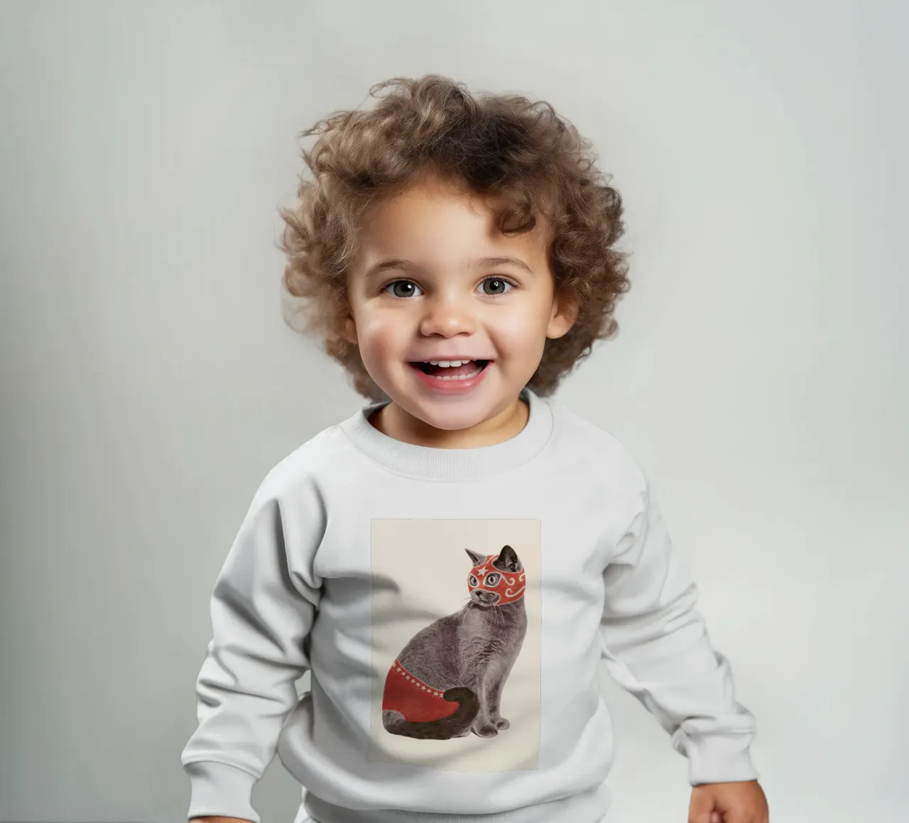 Chat Catcheur Print felpa neonato da Florent Bodart