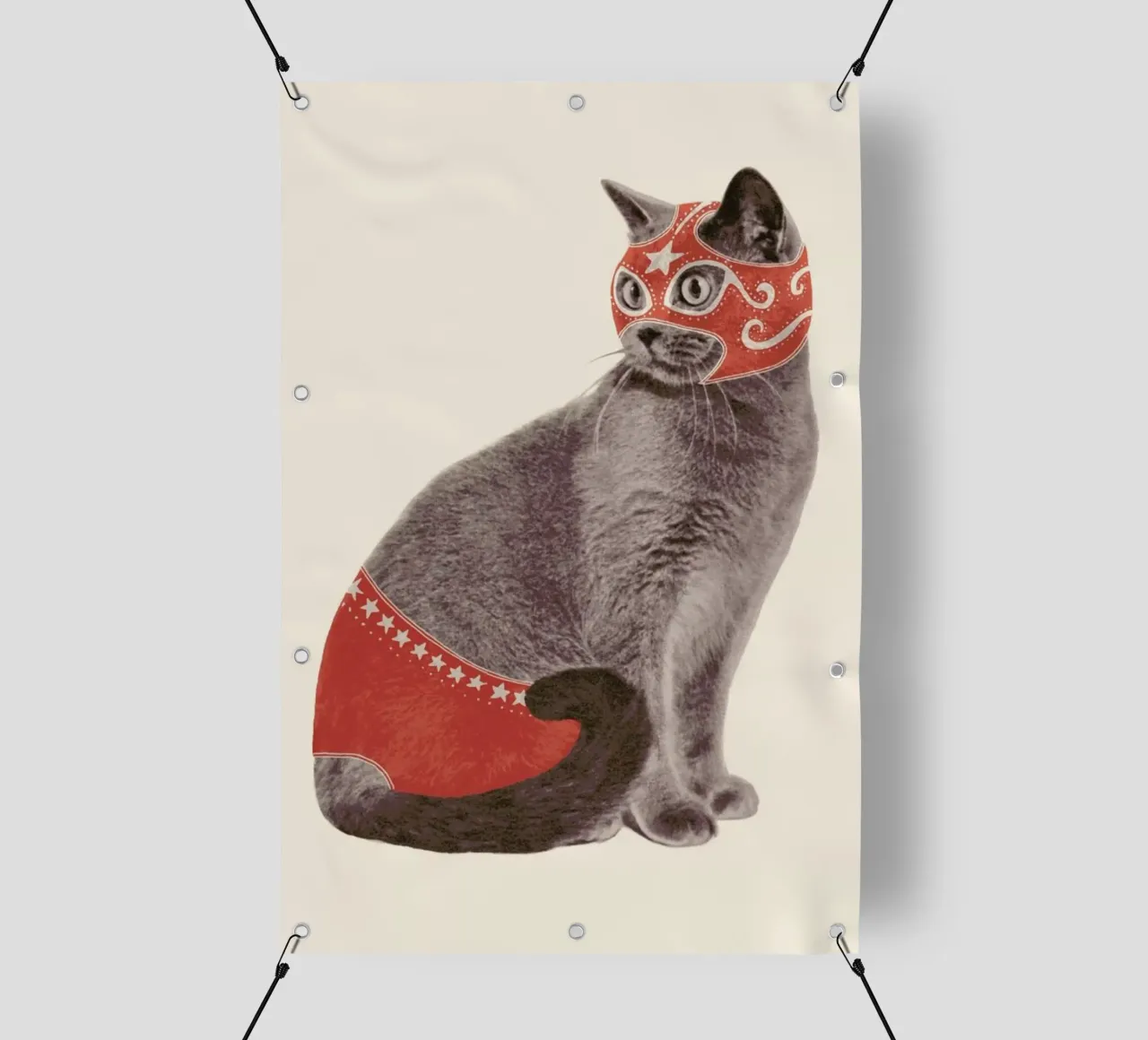 Chat Catcheur Print telo in pvc da Florent Bodart