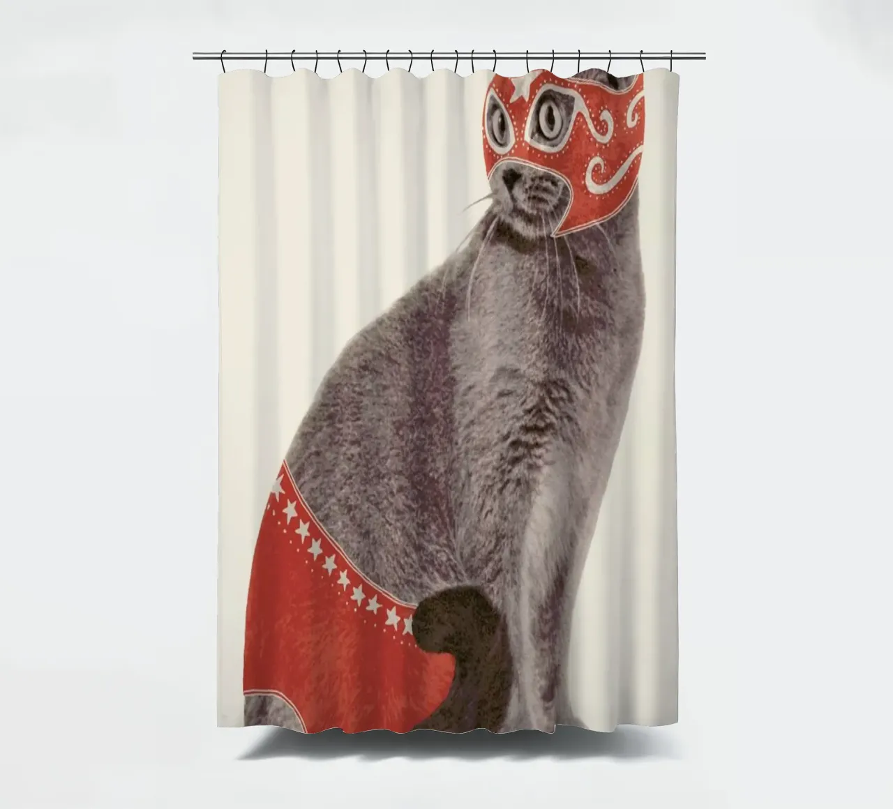 Chat Catcheur Print tenda da doccia da Florent Bodart