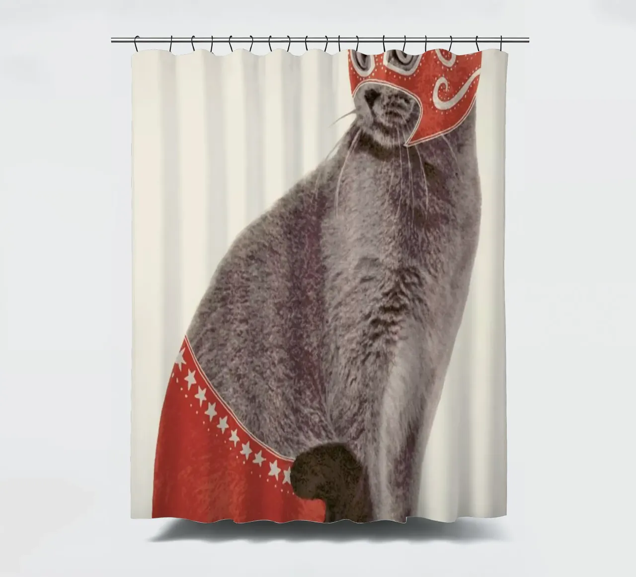 Chat Catcheur Print tenda da doccia da Florent Bodart