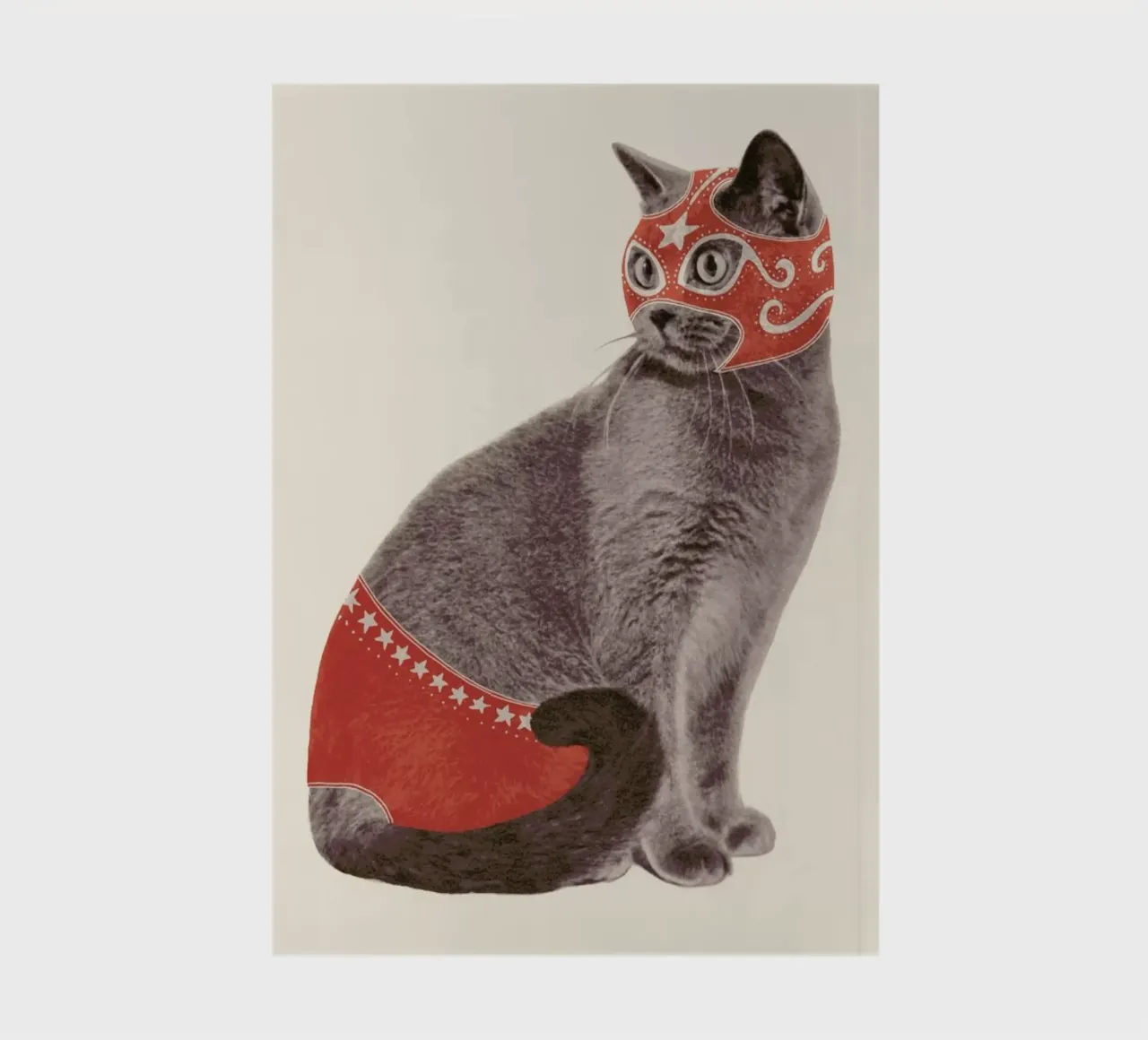 Chat Catcheur Print notebook by Florent Bodart