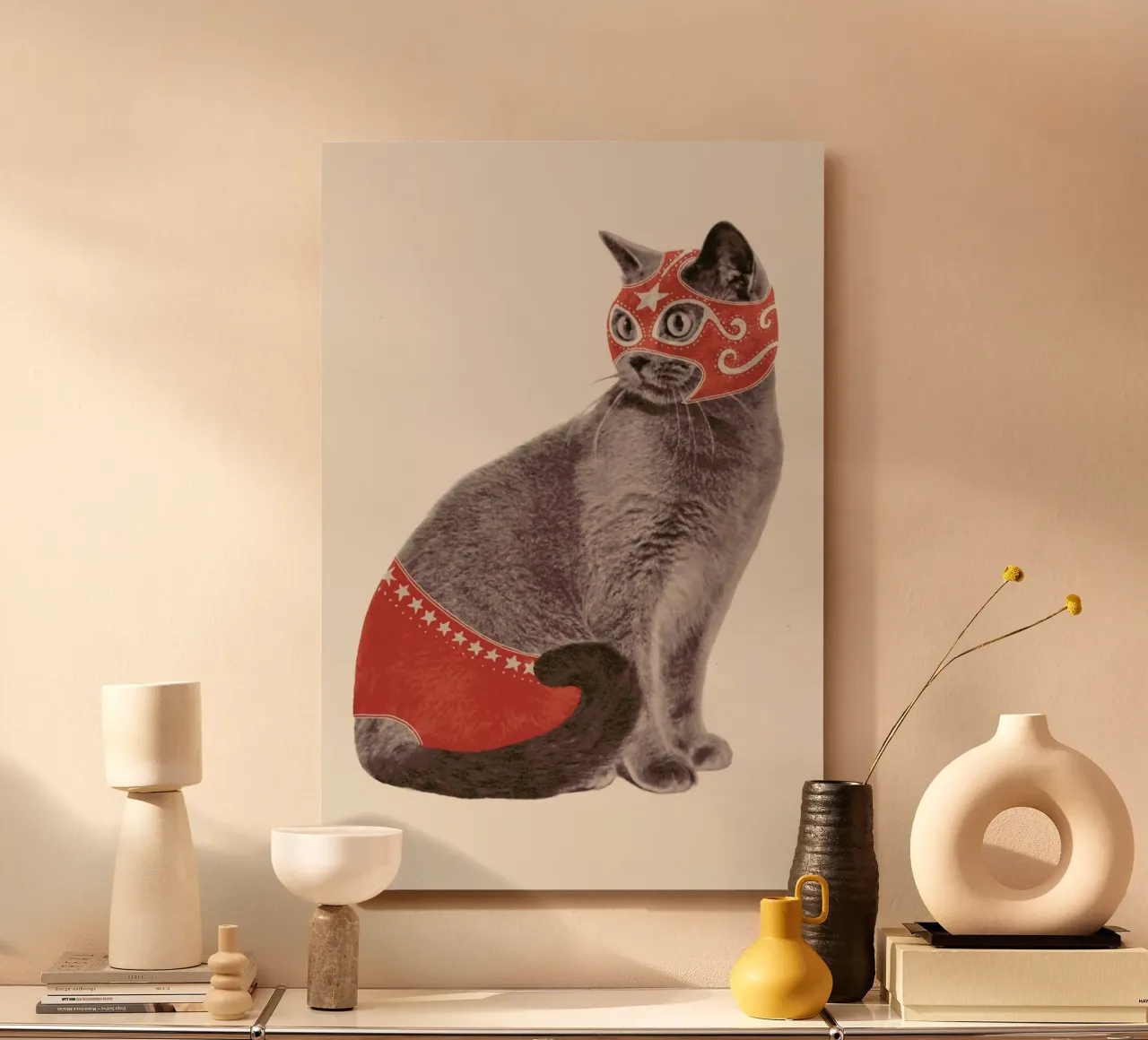 Chat Catcheur Print alluminio dibond da Florent Bodart