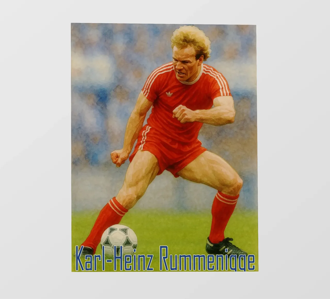 Karl-Heinz Rummenigge herschilderen verbeelding hertekenen backlit folie van MOKAIYA