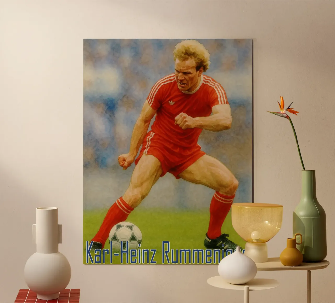 Karl-Heinz Rummenigge Riverniciare Immaginazione Ridisegnare poster da MOKAIYA