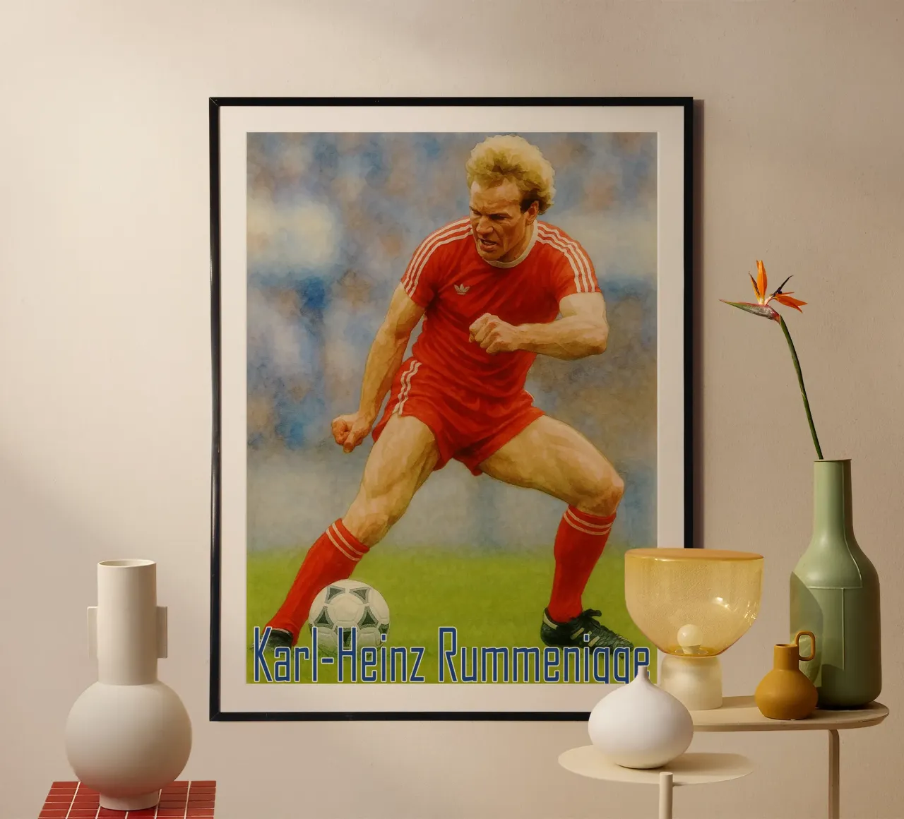 Karl-Heinz Rummenigge Riverniciare Immaginazione Ridisegnare poster da MOKAIYA