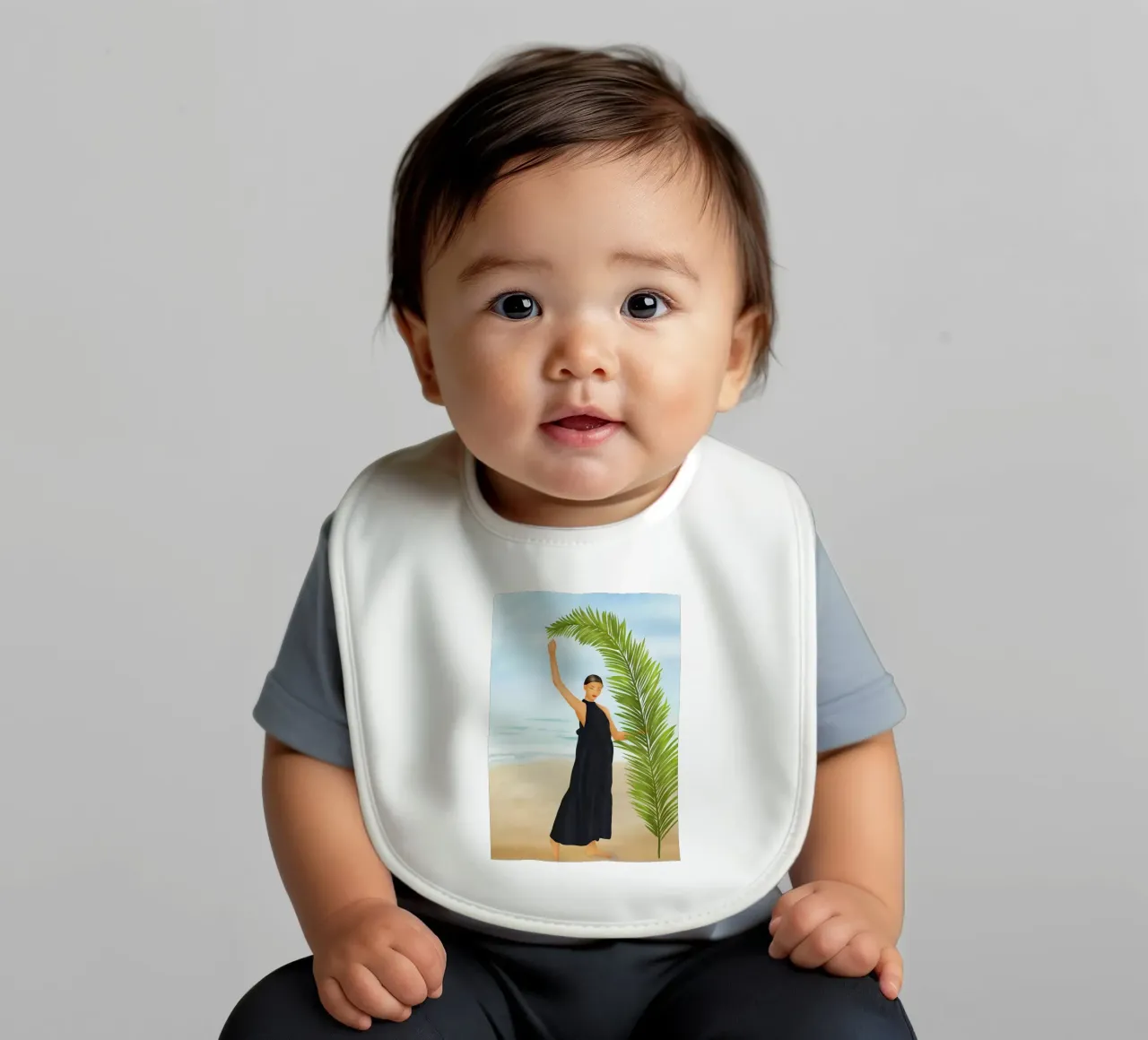 Palm Leaf Elegance bavaglino da cityart