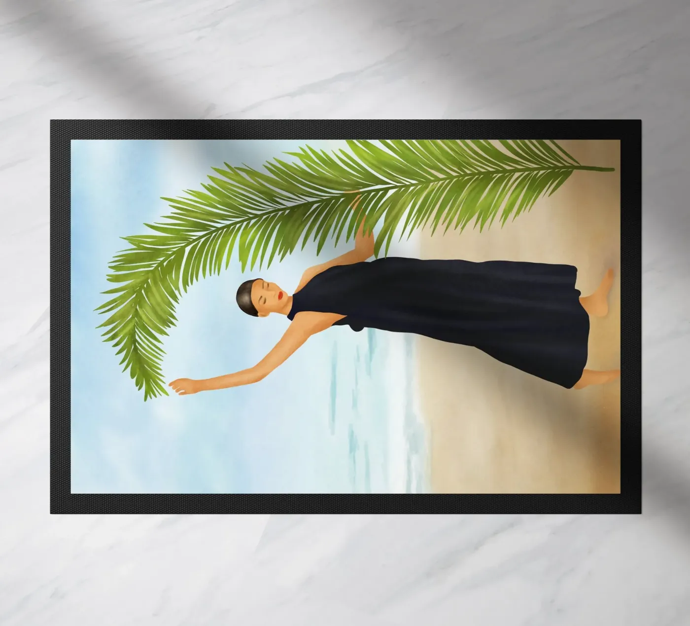 Palm Leaf Elegance doormat by cityart