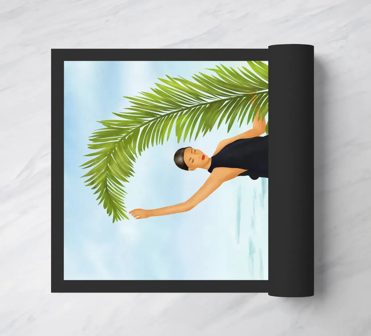 Palm Leaf Elegance Fußmatte von cityart