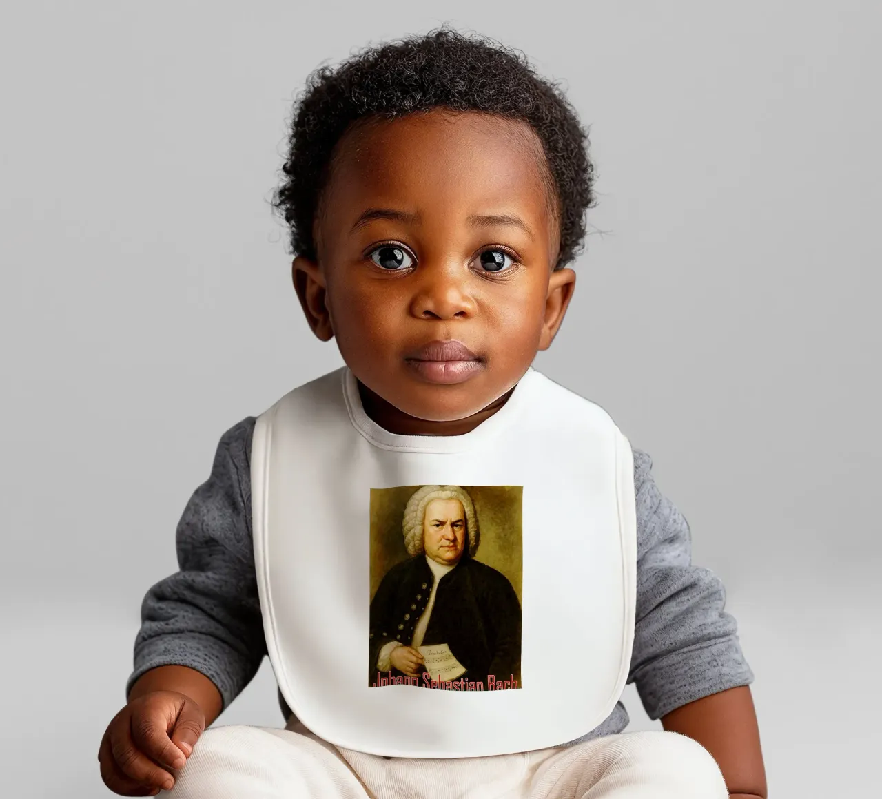 Johann Sebastian Bach Riparlare Immaginazione Ridisegnare bavaglino da MOKAIYA