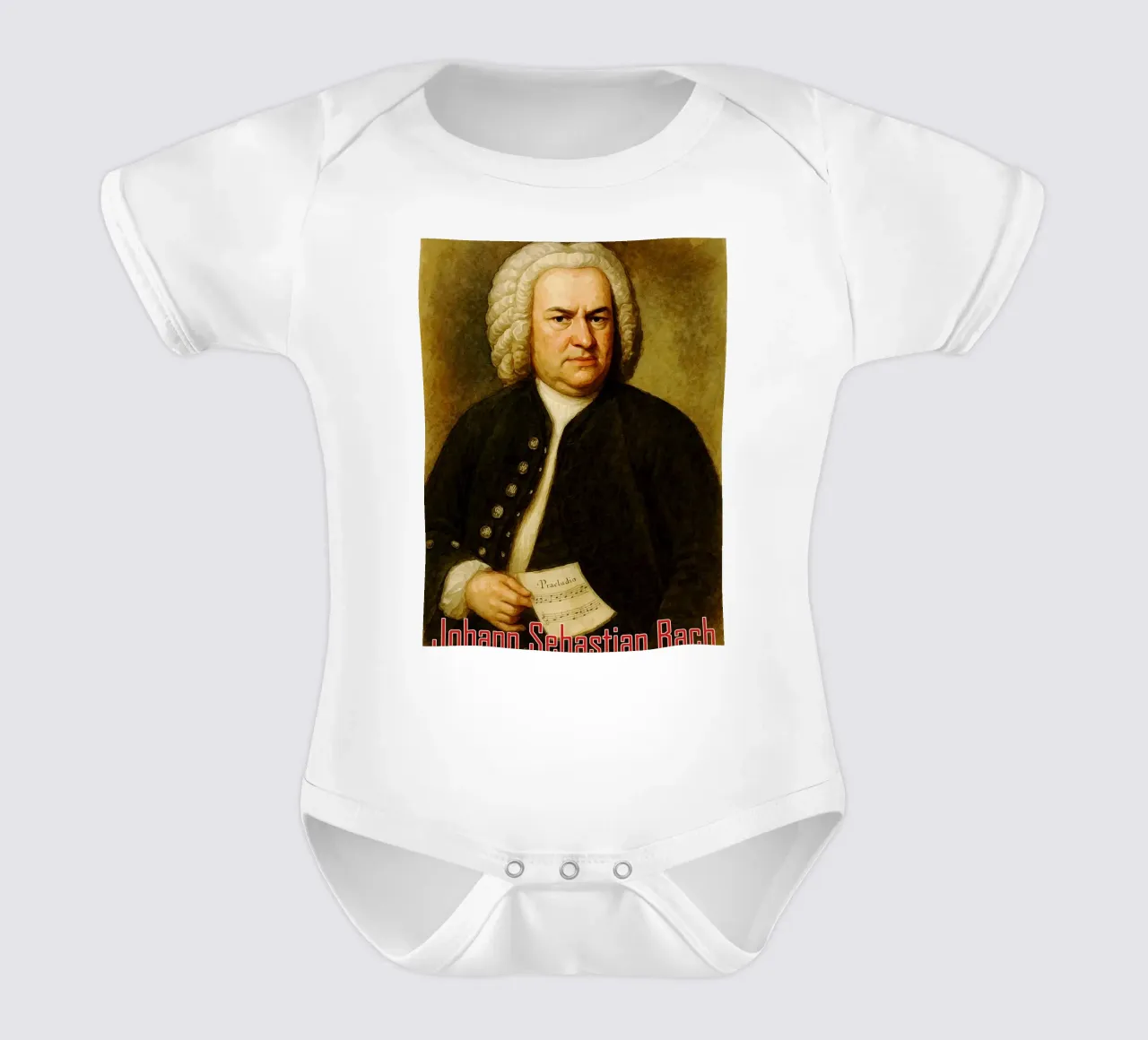 Johann Sebastian Bach Riparlare Immaginazione Ridisegnare body neonato maniche corte da MOKAIYA