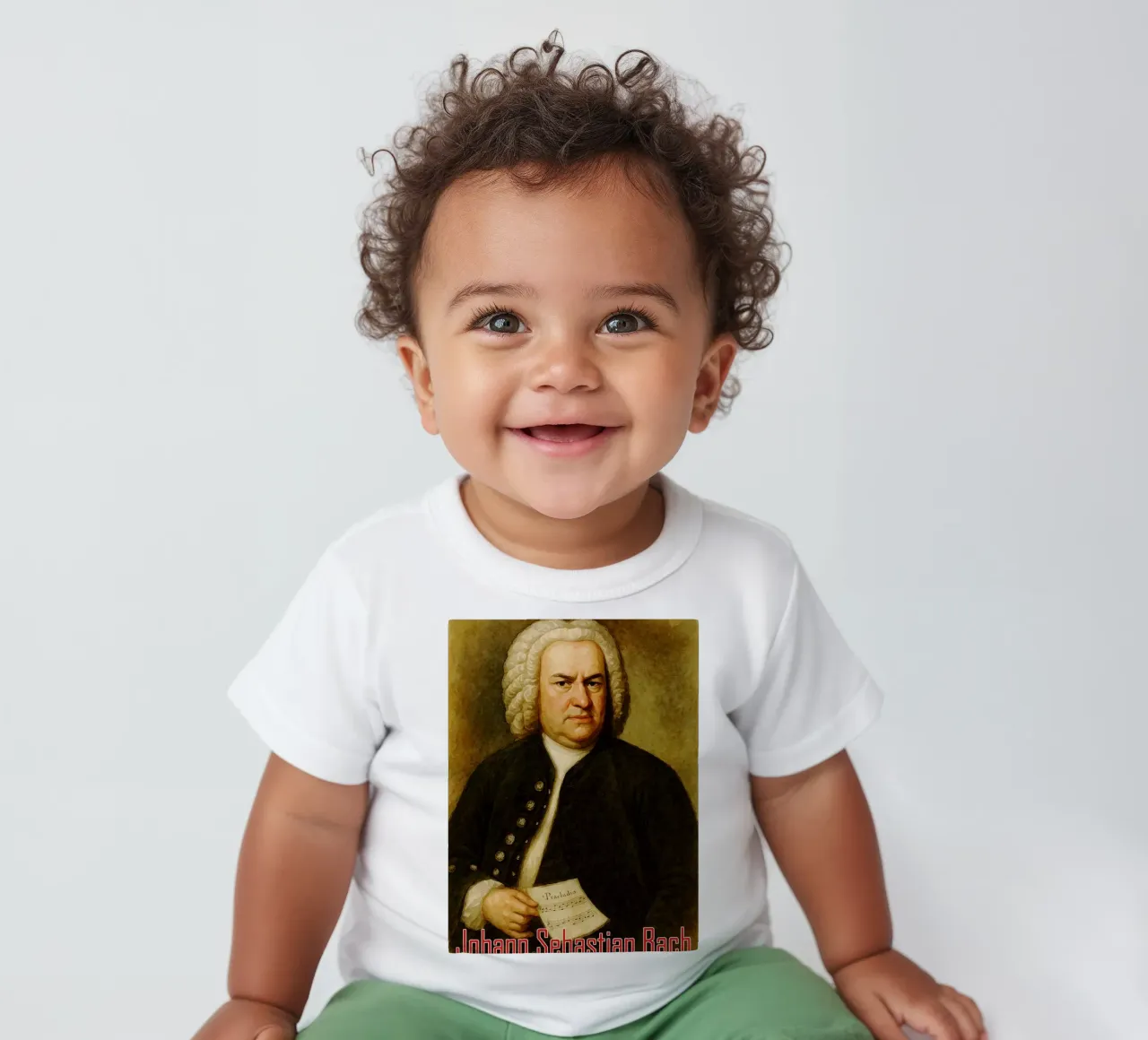 Johann Sebastian Bach Riparlare Immaginazione Ridisegnare maglietta neonato da MOKAIYA