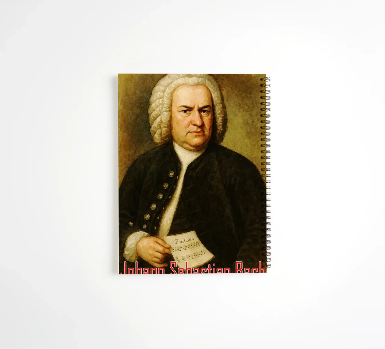 Johann Sebastian Bach Repainting Imagination Redrawing spiral notebook by MOKAIYA