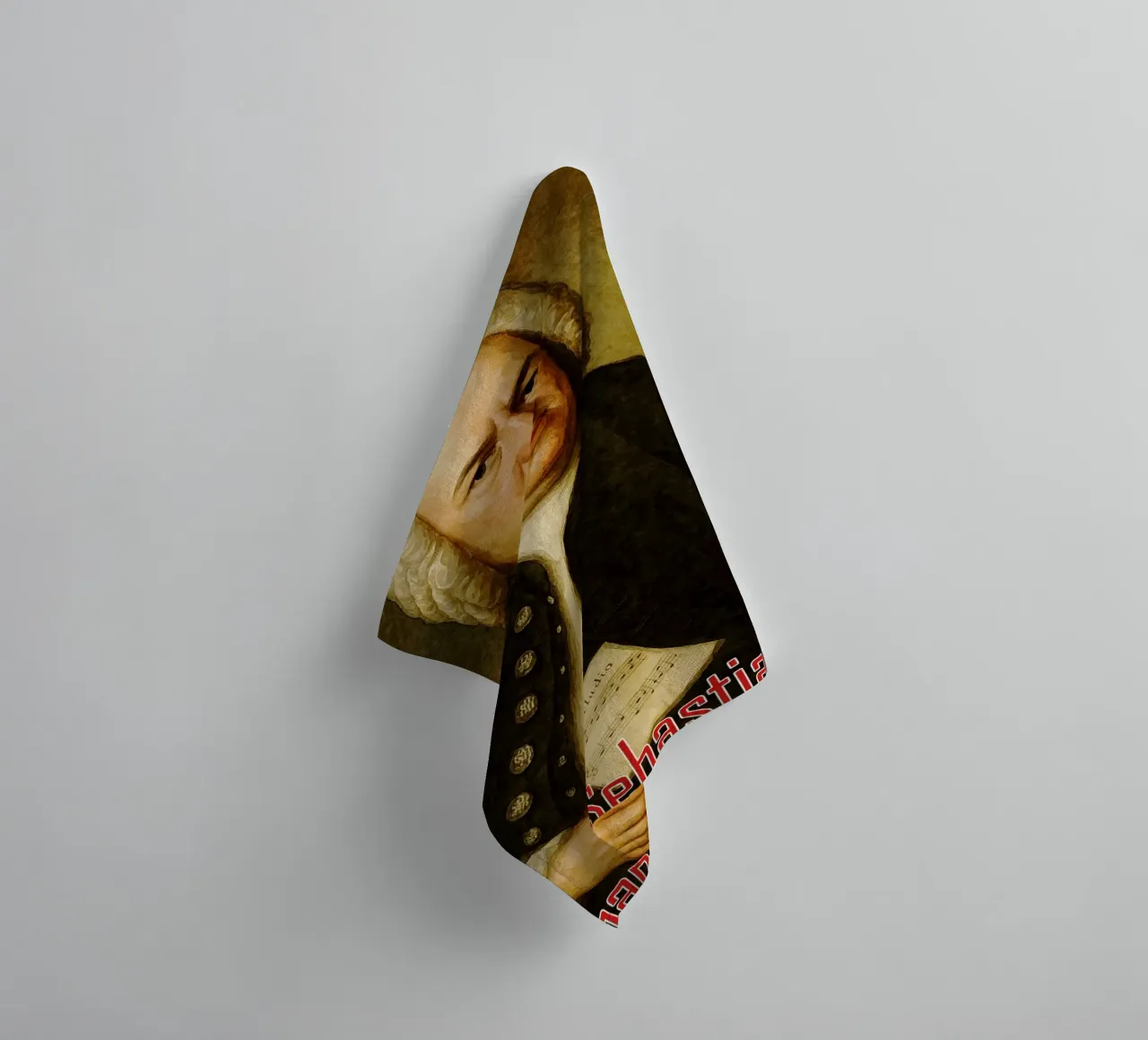 Johann Sebastian Bach Repainting Imagination Redrawing towel by MOKAIYA