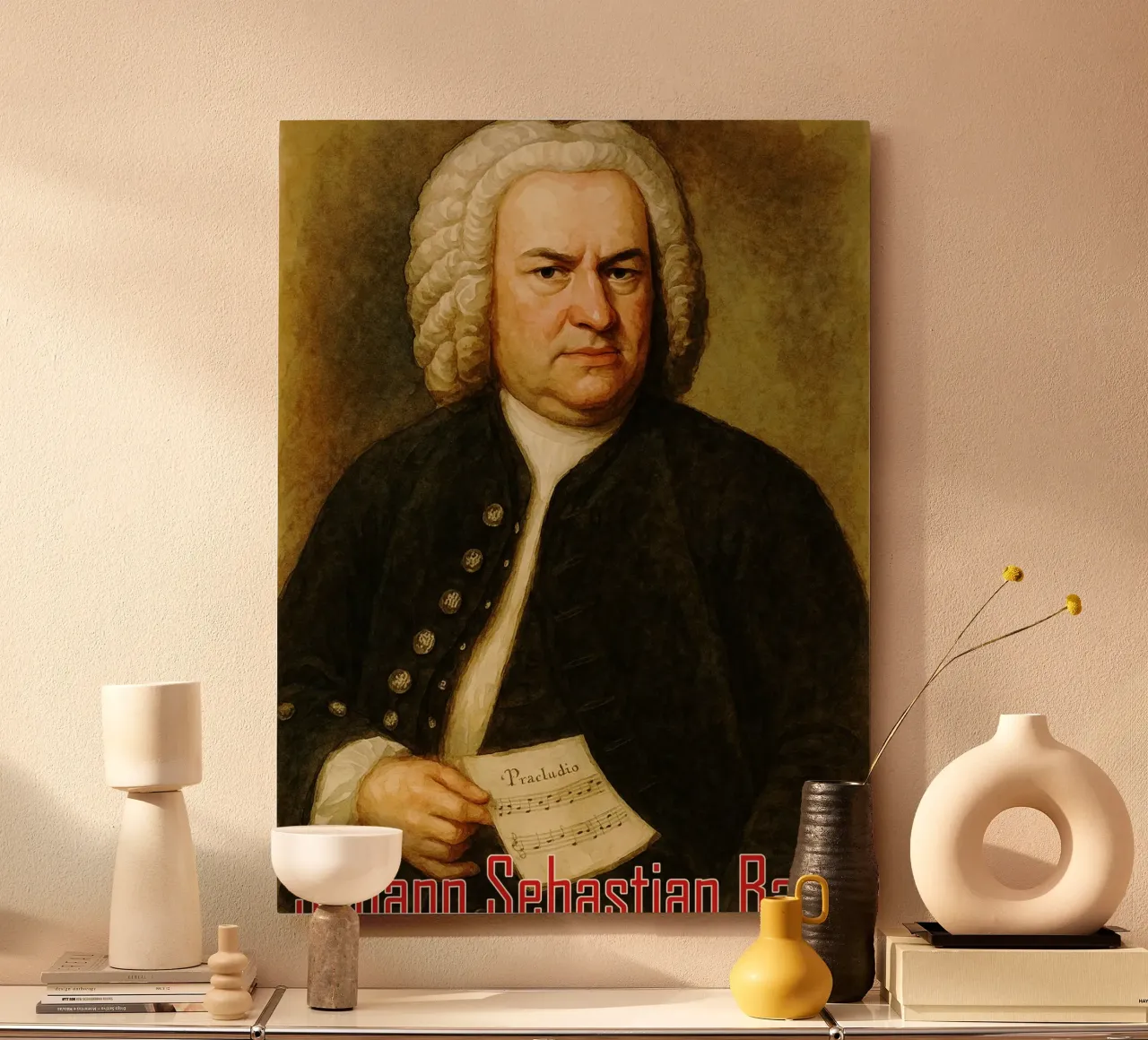 Johann Sebastian Bach Riparlare Immaginazione Ridisegnare alluminio dibond da MOKAIYA