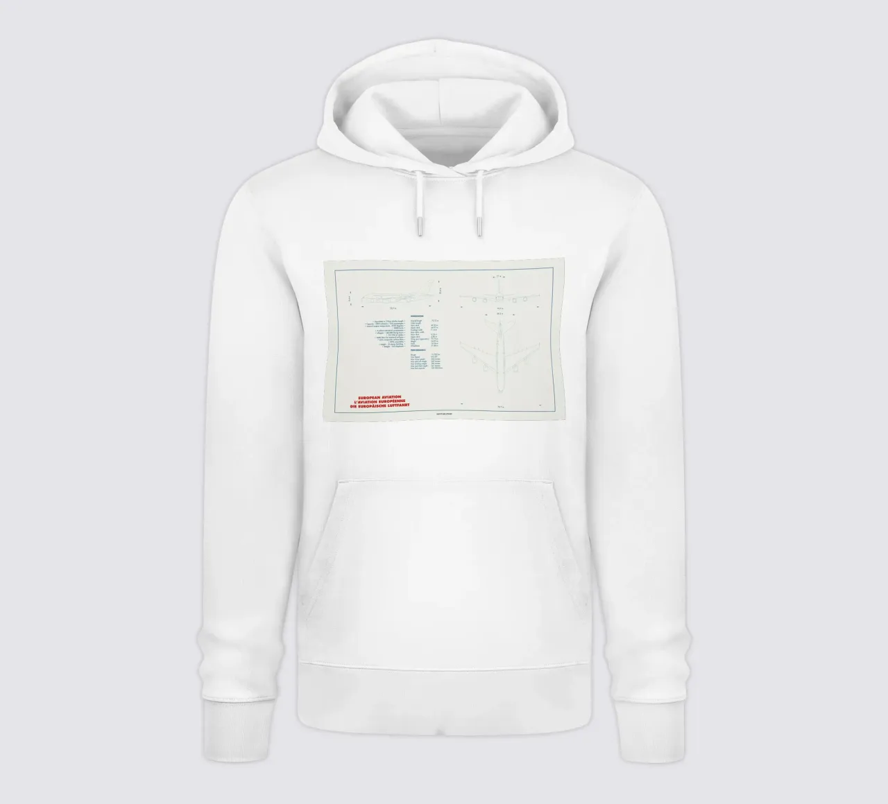 Technical Drawing A380 felpa con cappuccio da Marc Schulthess