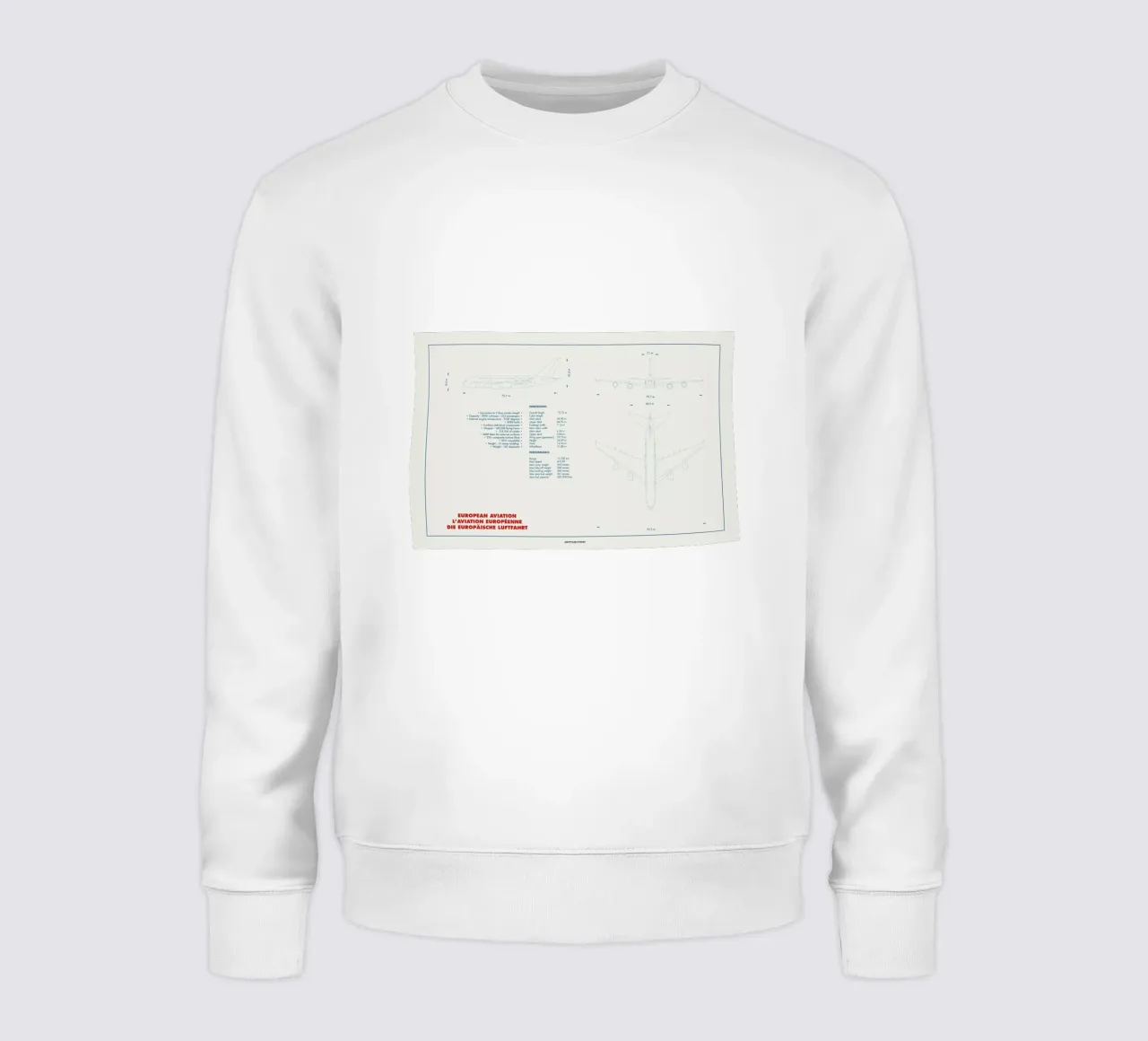 Technical Drawing A380 felpa da Marc Schulthess