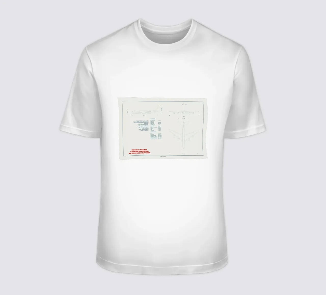 Technical Drawing A380 t-shirt da Marc Schulthess