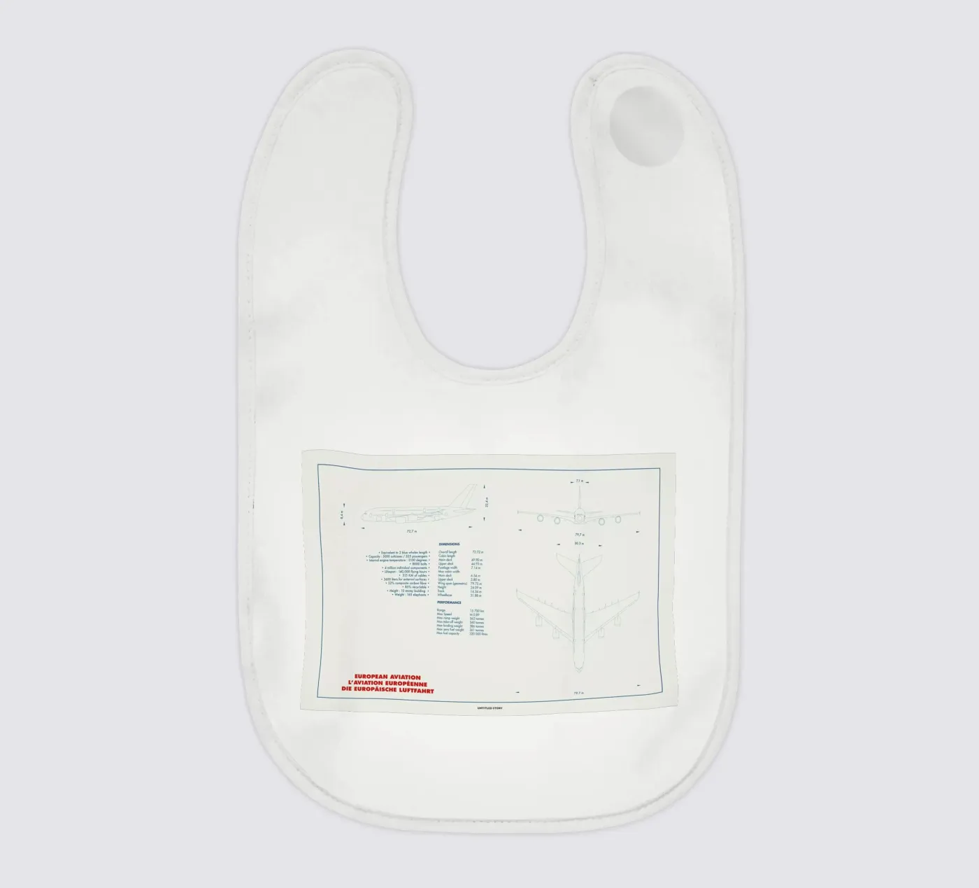 Technical Drawing A380 Babylätzchen von Marc Schulthess