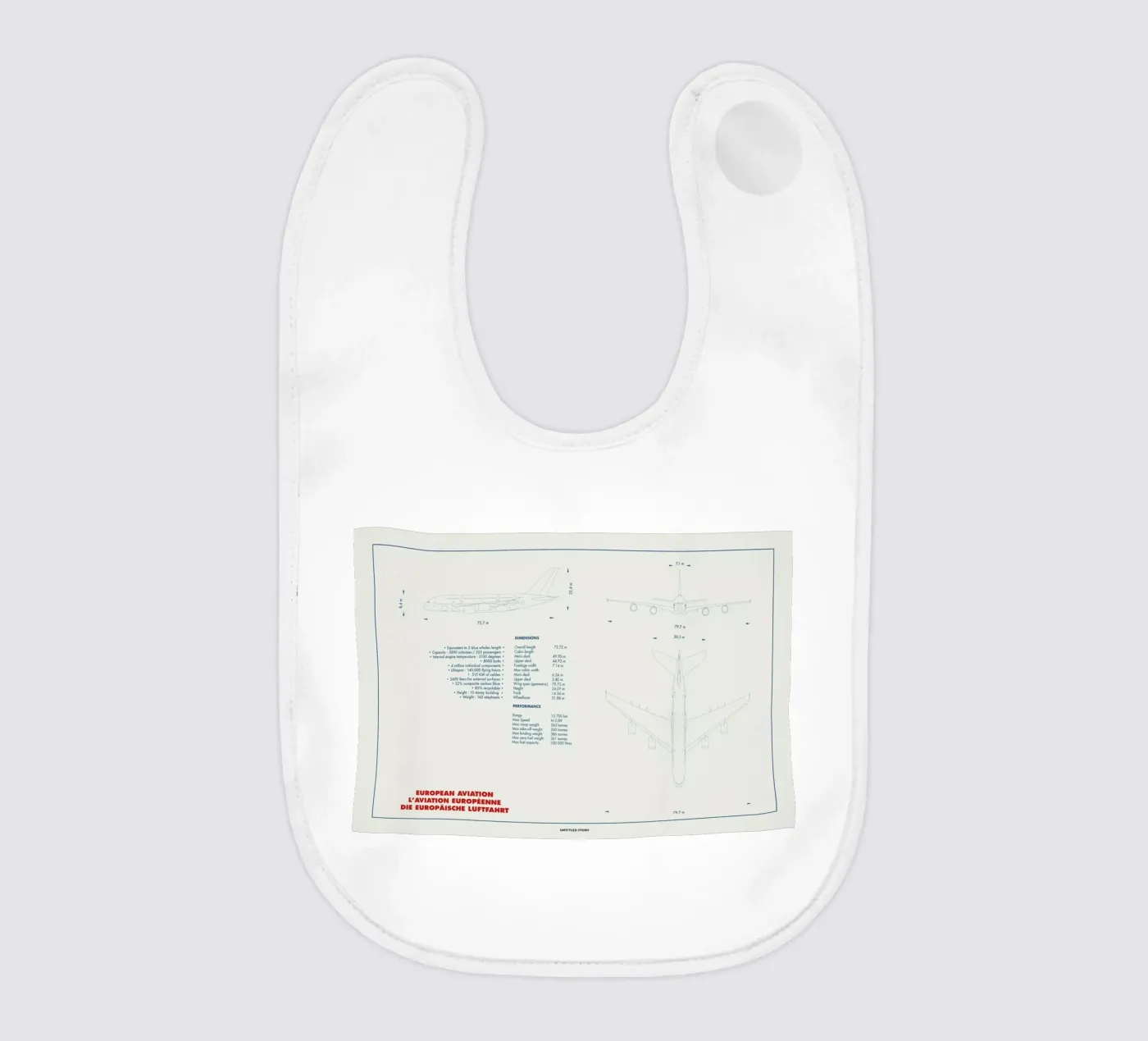 Technical Drawing A380 Babylätzchen von Marc Schulthess