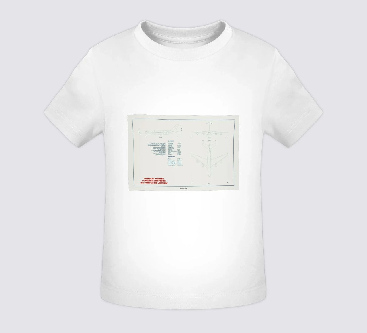 Technical Drawing A380 maglietta neonato da Marc Schulthess