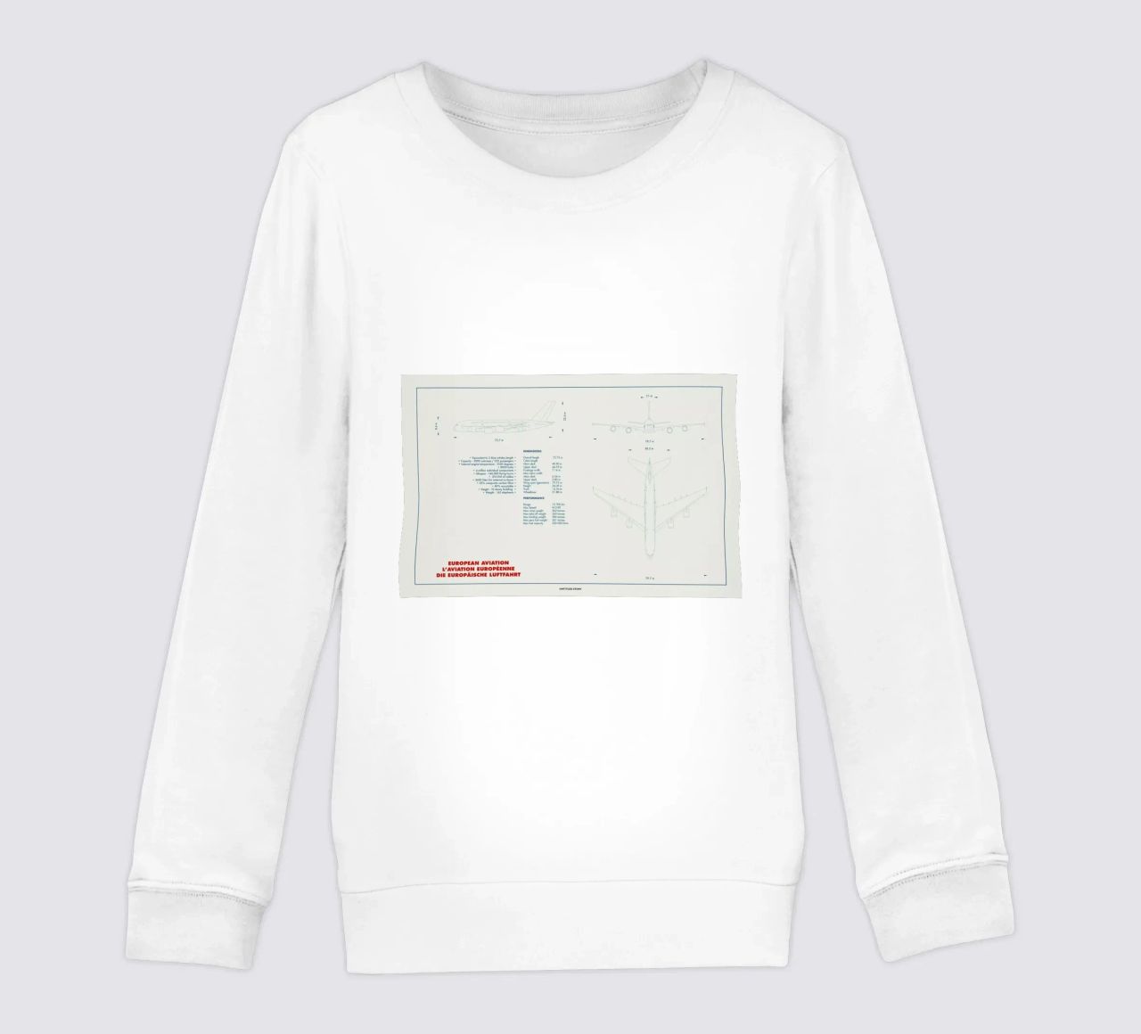Technical Drawing A380 felpa bambino da Marc Schulthess