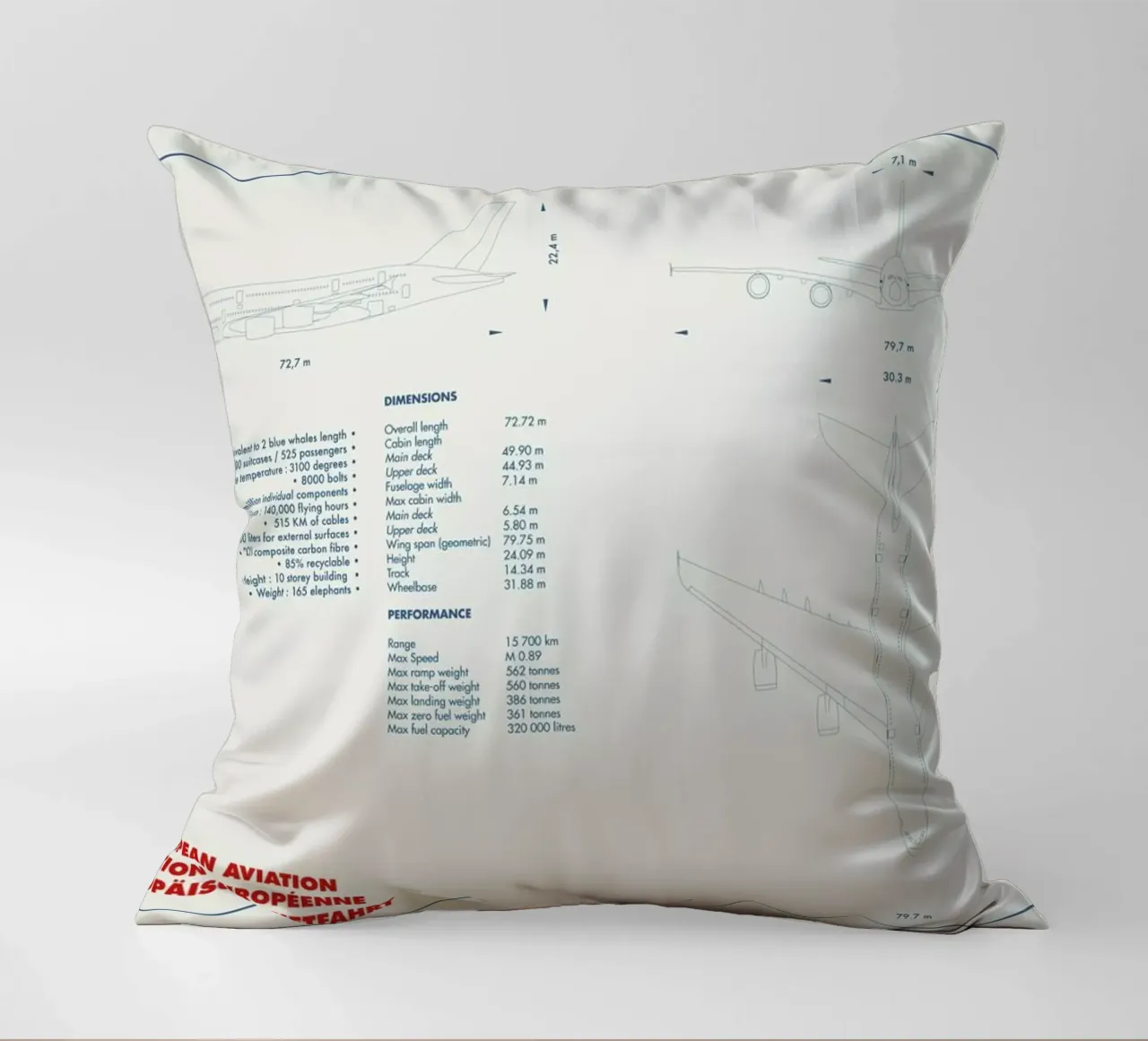 Technical Drawing A380 cuscino da Marc Schulthess