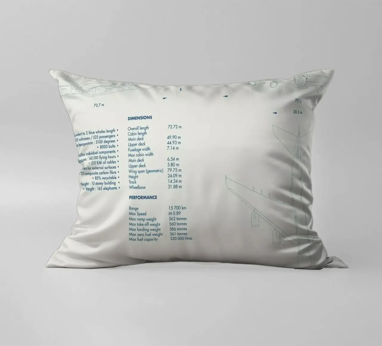 Technical Drawing A380 cuscino da Marc Schulthess