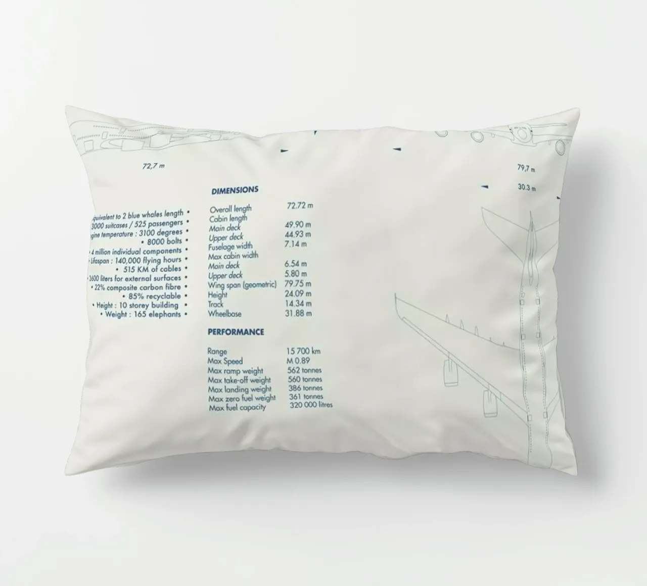 Technical Drawing A380 cuscino da Marc Schulthess