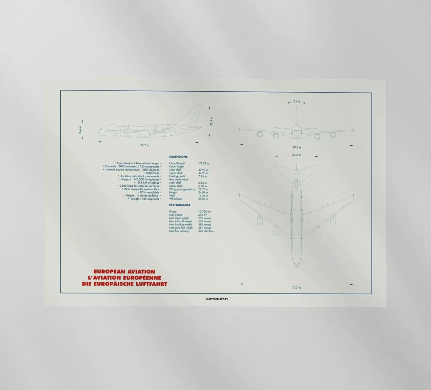 Technical Drawing A380 pellicola backlit da Marc Schulthess