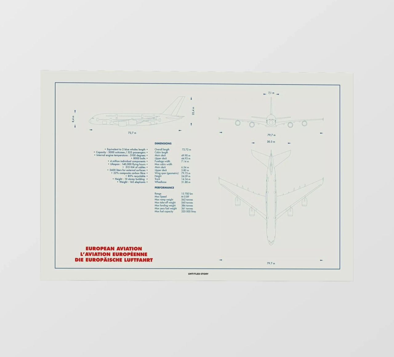 Technical Drawing A380 pellicola backlit da Marc Schulthess