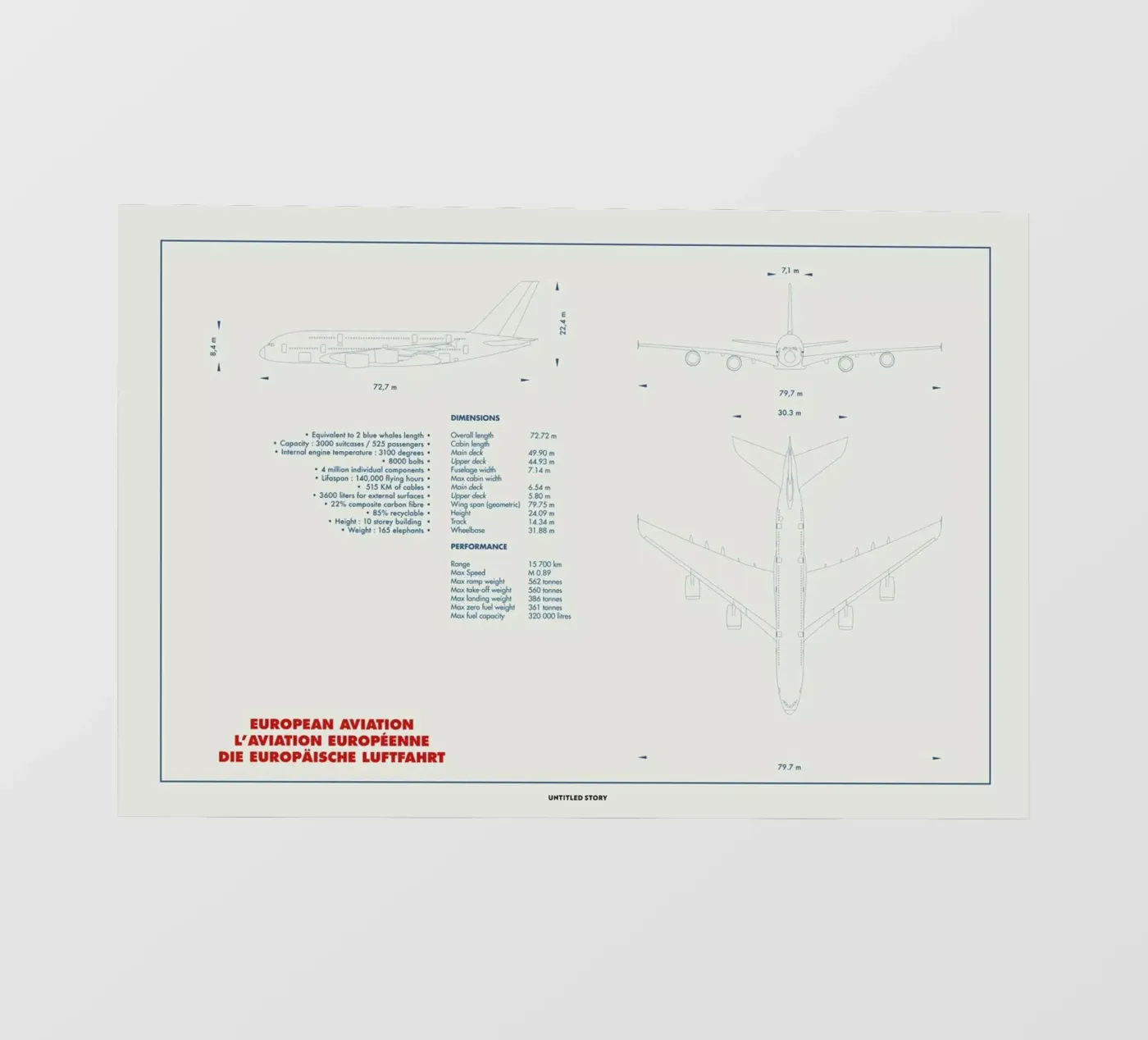 Technical Drawing A380 pellicola backlit da Marc Schulthess